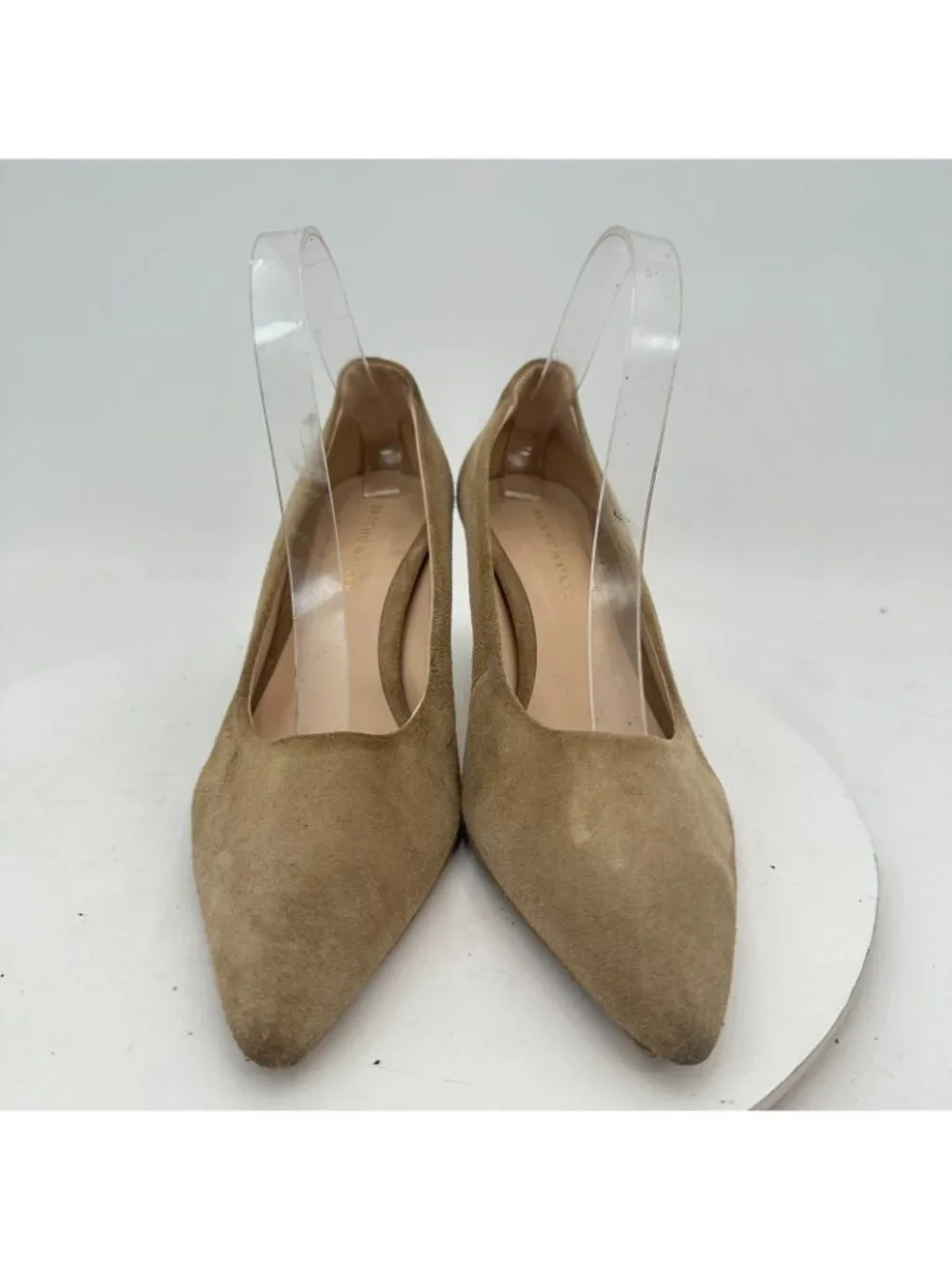 Brochu Walker Women Size 8 Brown Suede Pointed Toe Kitten Heel Pump Shoes - Picture 2 of 11